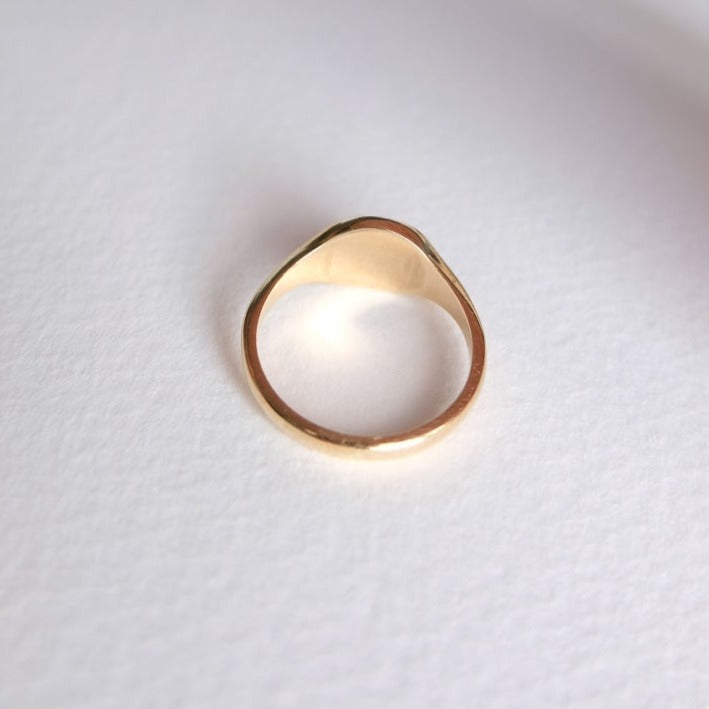 Vintage 9ct Gold Smooth Signet Ring