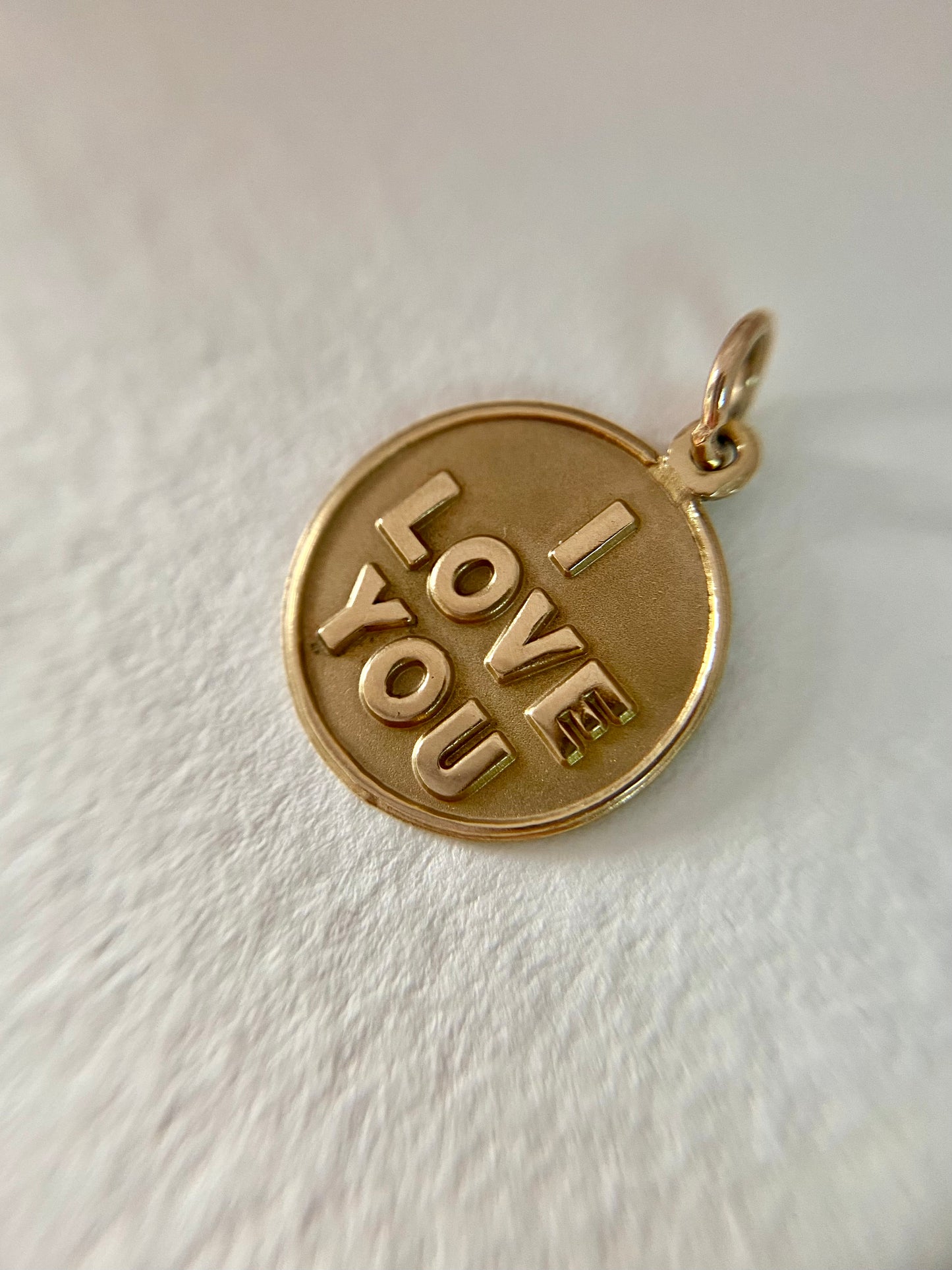 Vintage 9ct Gold "I love you" Pendant