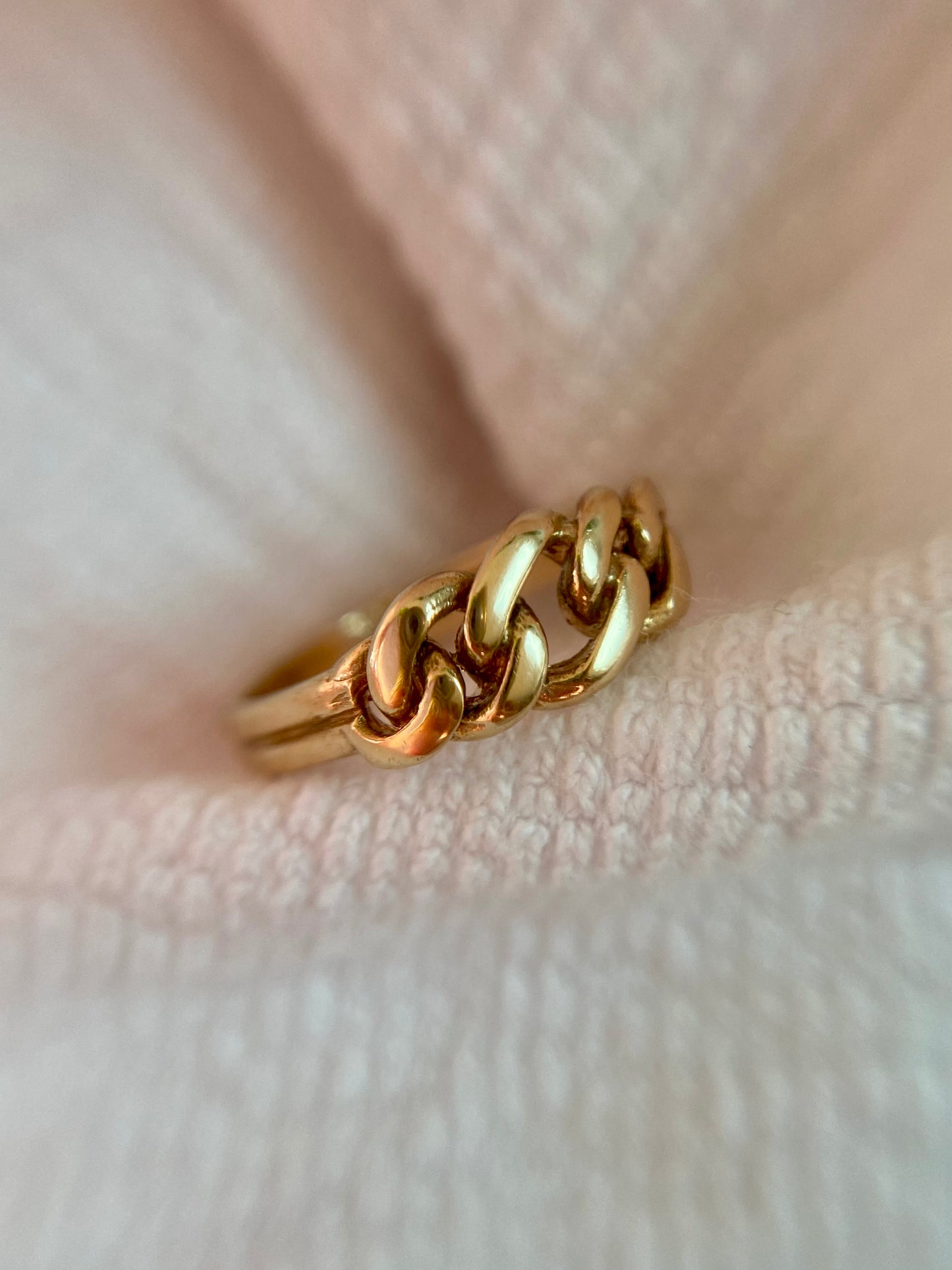 Vintage 9ct Gold Curb Ring