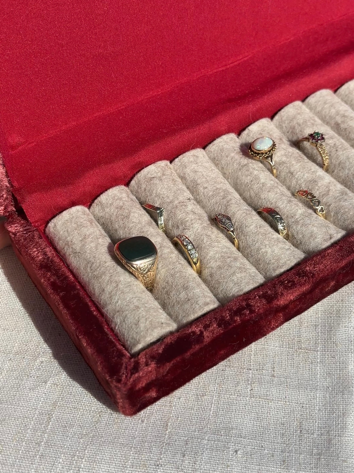 Velvet Jewellery Box | Up-cycled Vintage Box