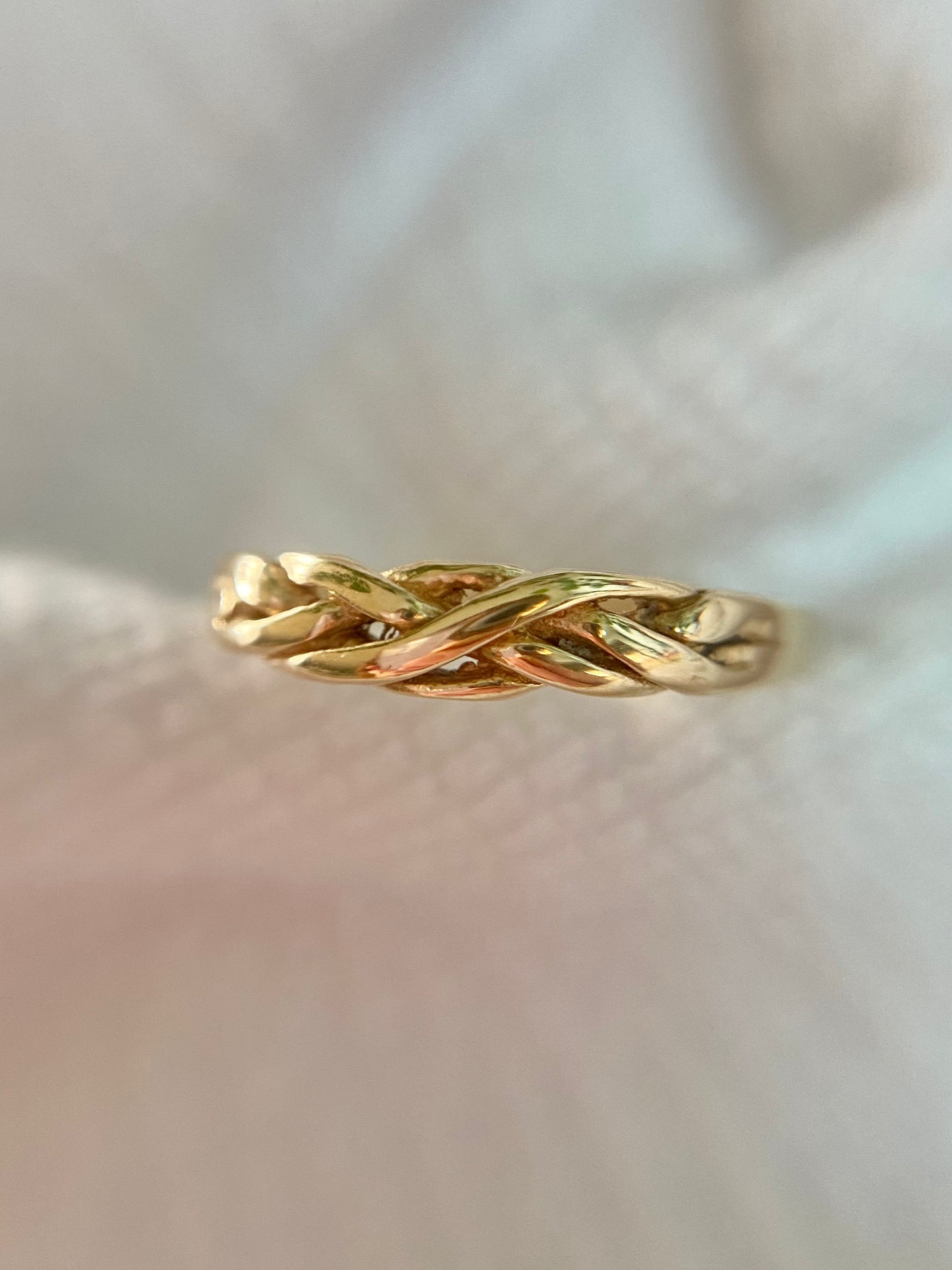 Vintage 9ct Gold Woven Ring
