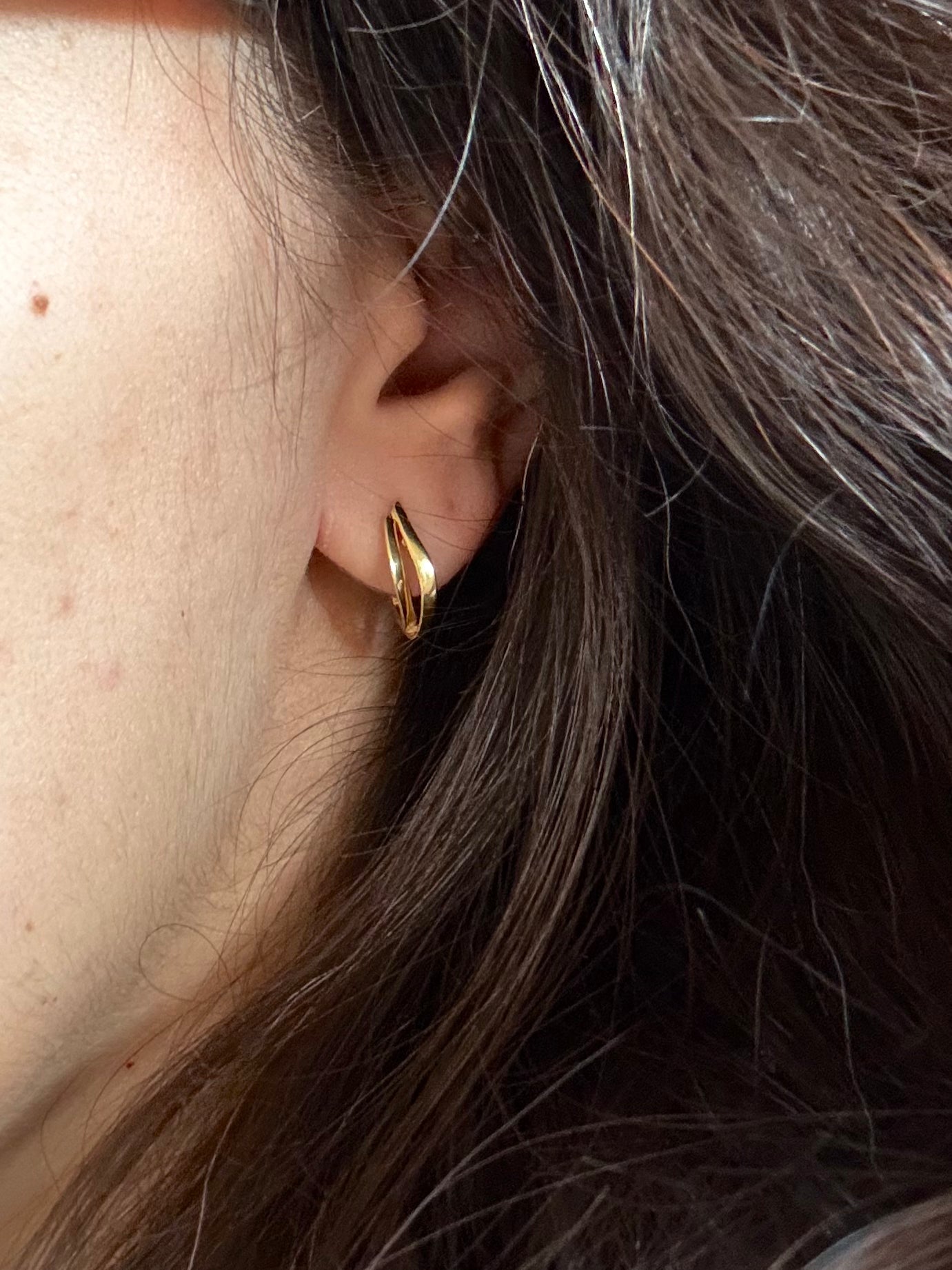 Preloved 9ct Gold Huggie Hoop Earrings