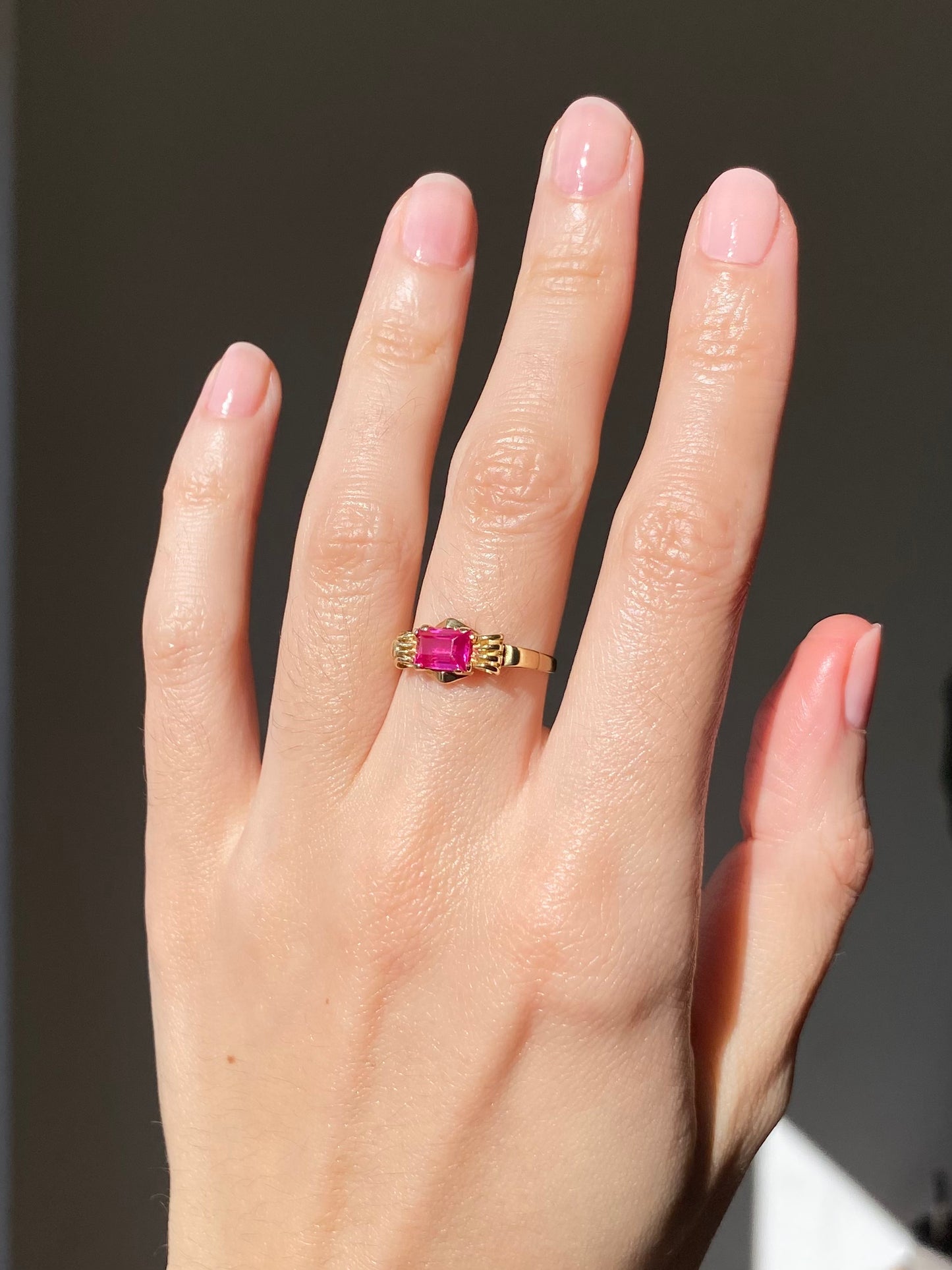 Preloved 14ct Gold Ruby Ring