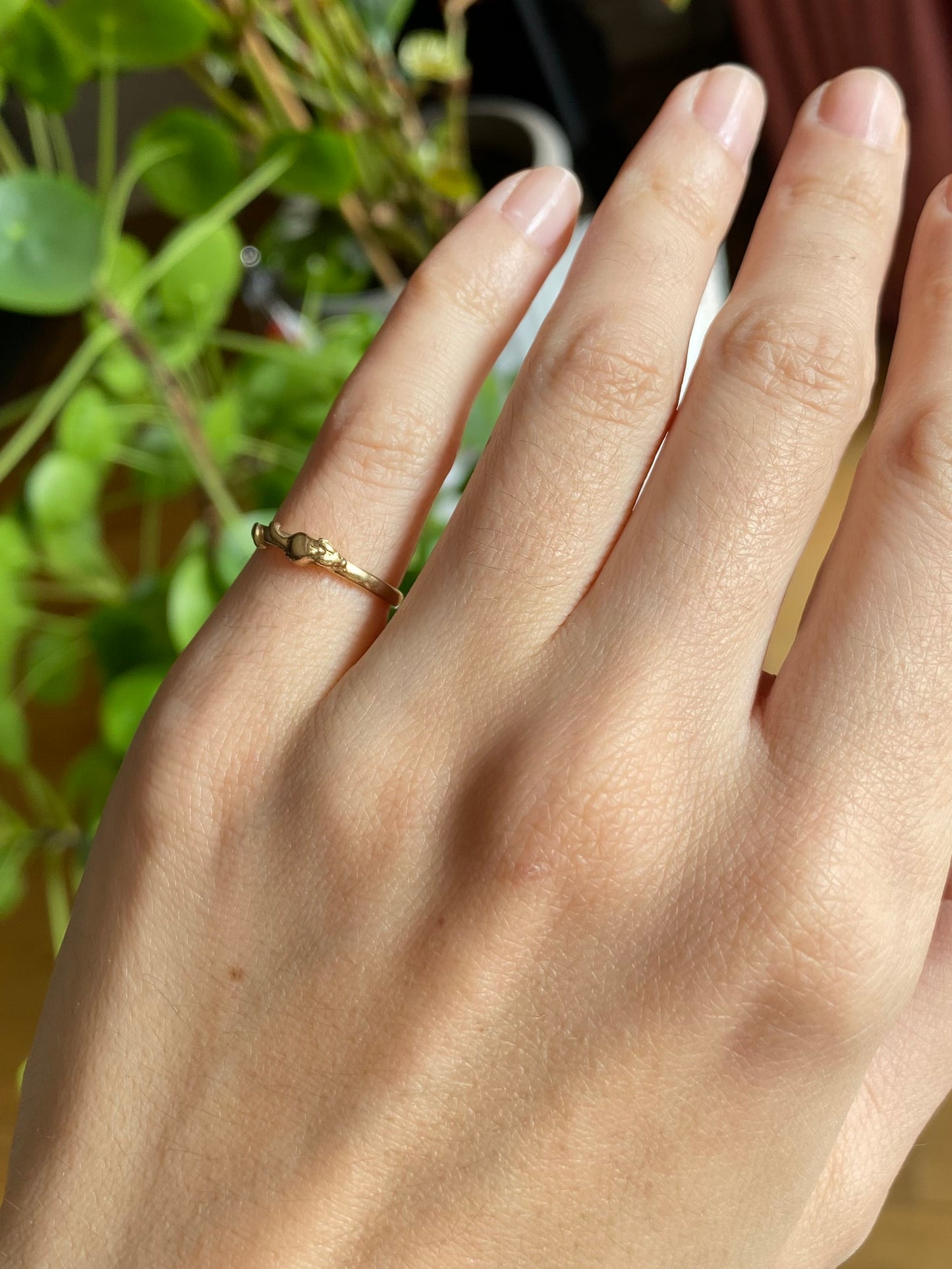 Vintage 9ct Gold Mouse Pinky Ring