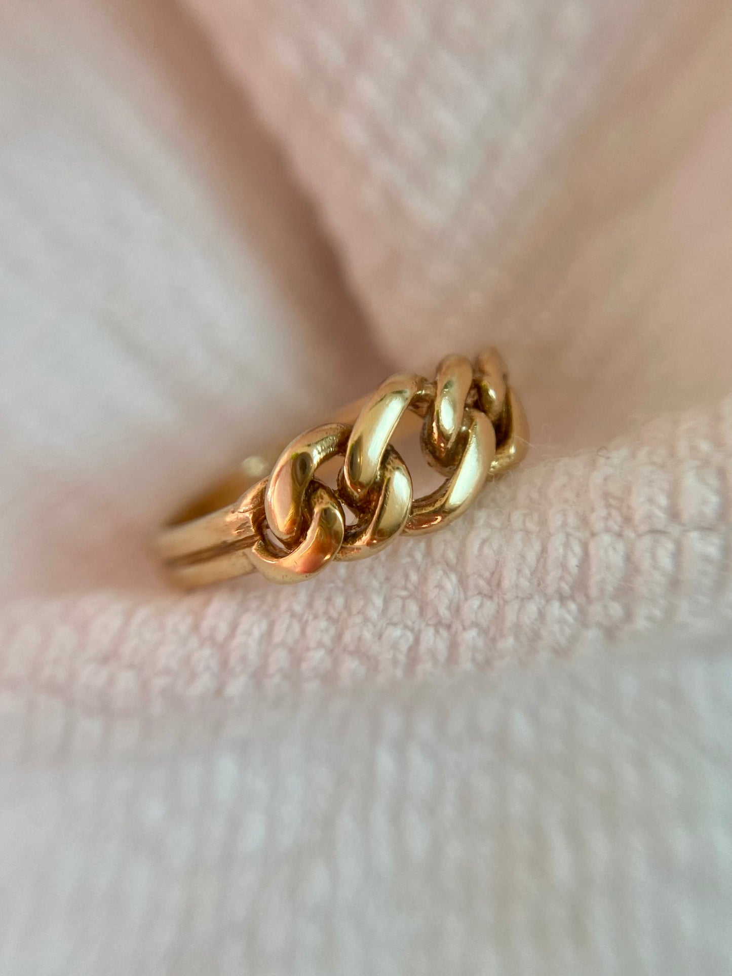 Vintage 9ct Gold Curb Ring