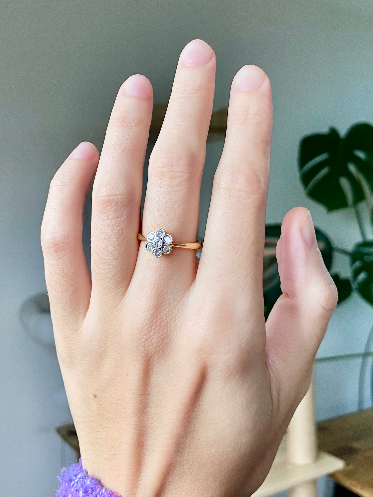 Vintage 18ct + Platinum Diamond Ring