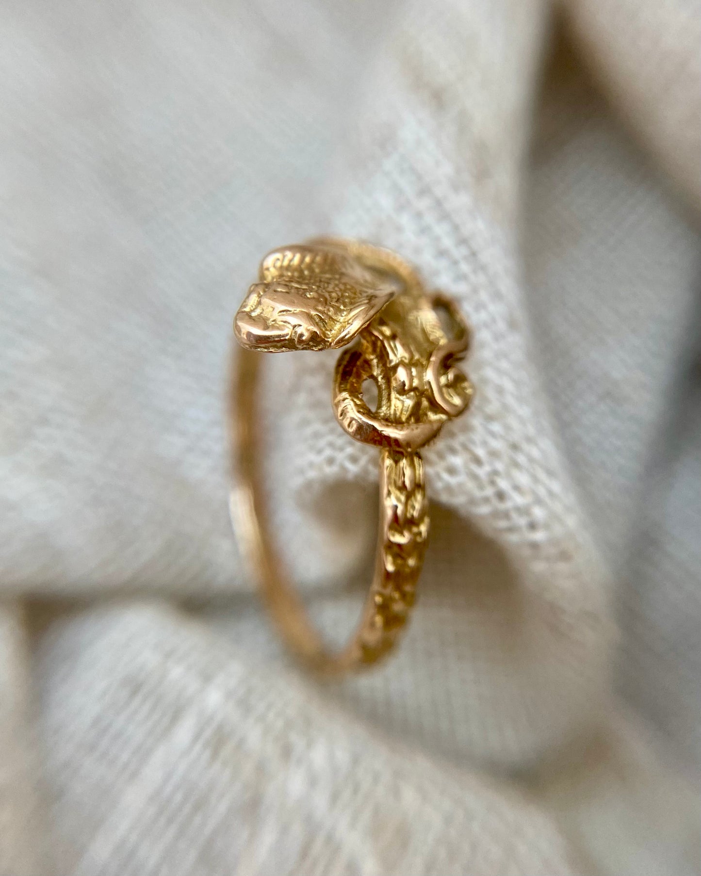 Vintage 14k Gold Cobra Ring | Snake Ring