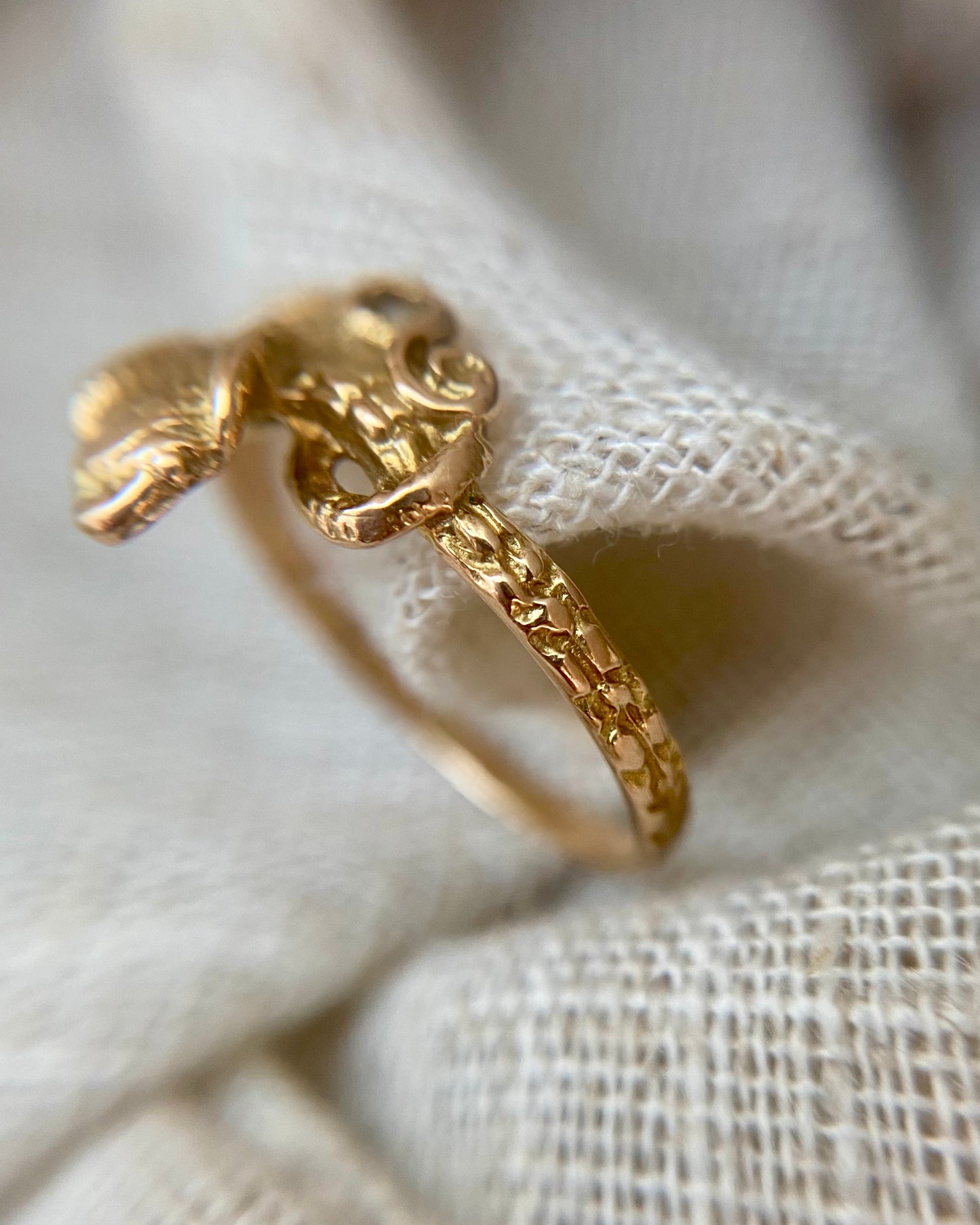 Vintage 14k Gold Cobra Ring | Snake Ring