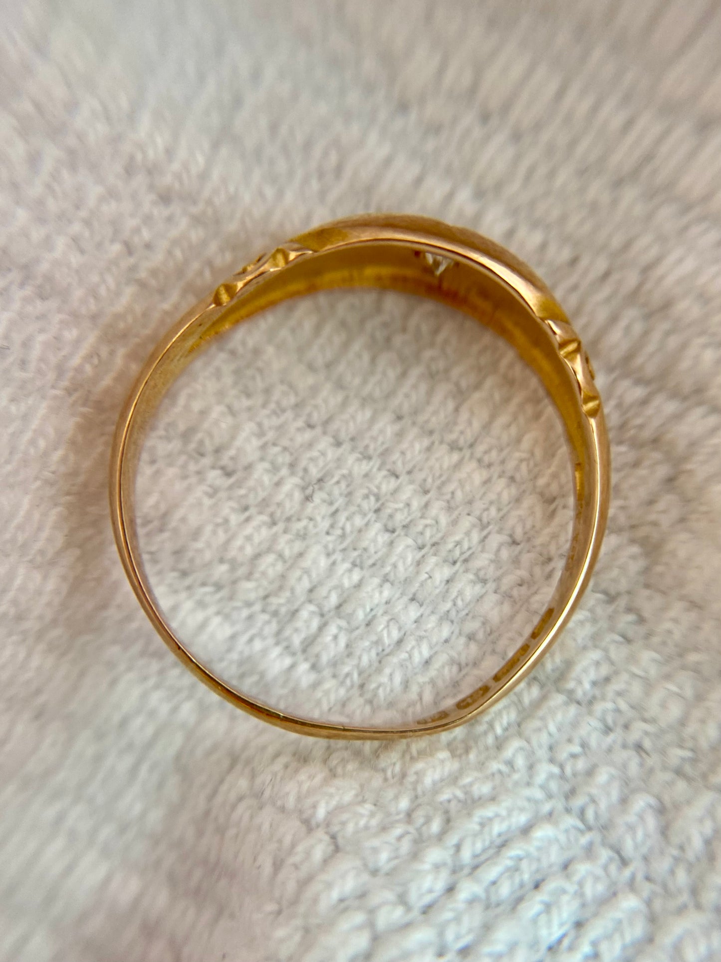 Antique 18ct Gold Diamond Starburst Ring