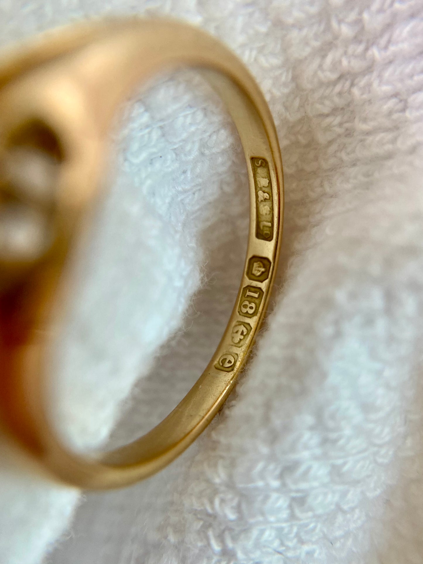 Antique 18ct Gold Old Cut Diamond Solitaire Ring