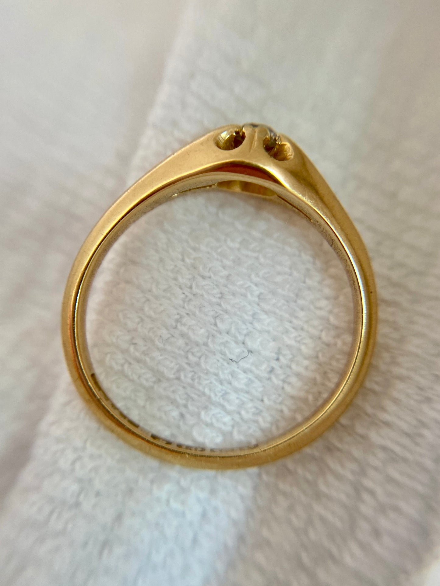 Antique 18ct Gold Old Cut Diamond Solitaire Ring