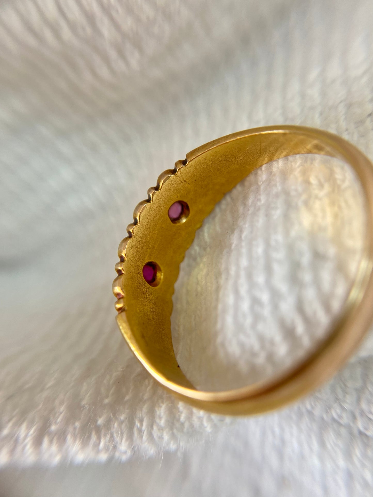 Antique 15ct Gold Ruby and Diamond Ring