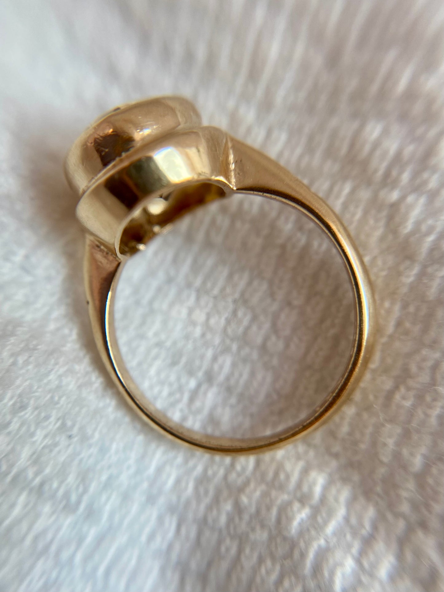 Vintage 9ct Gold Citrine Solitaire Ring