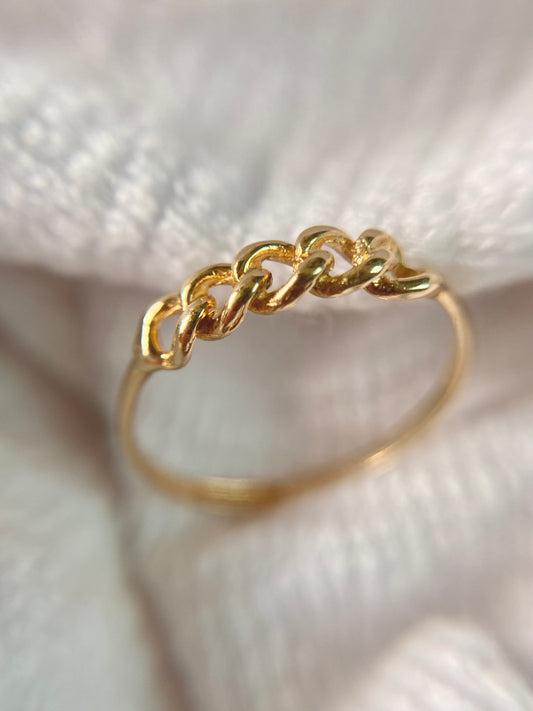 Preloved 14k Gold Dainty Chain Ring