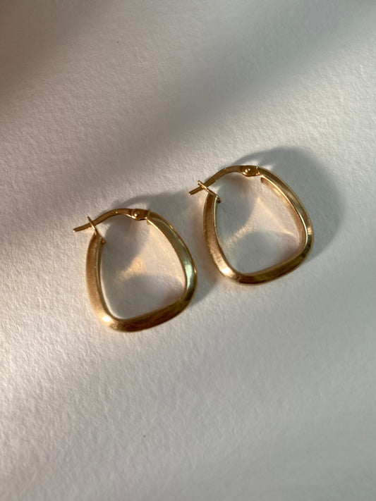 🌟 Preloved 9ct Gold Hoop Earrings