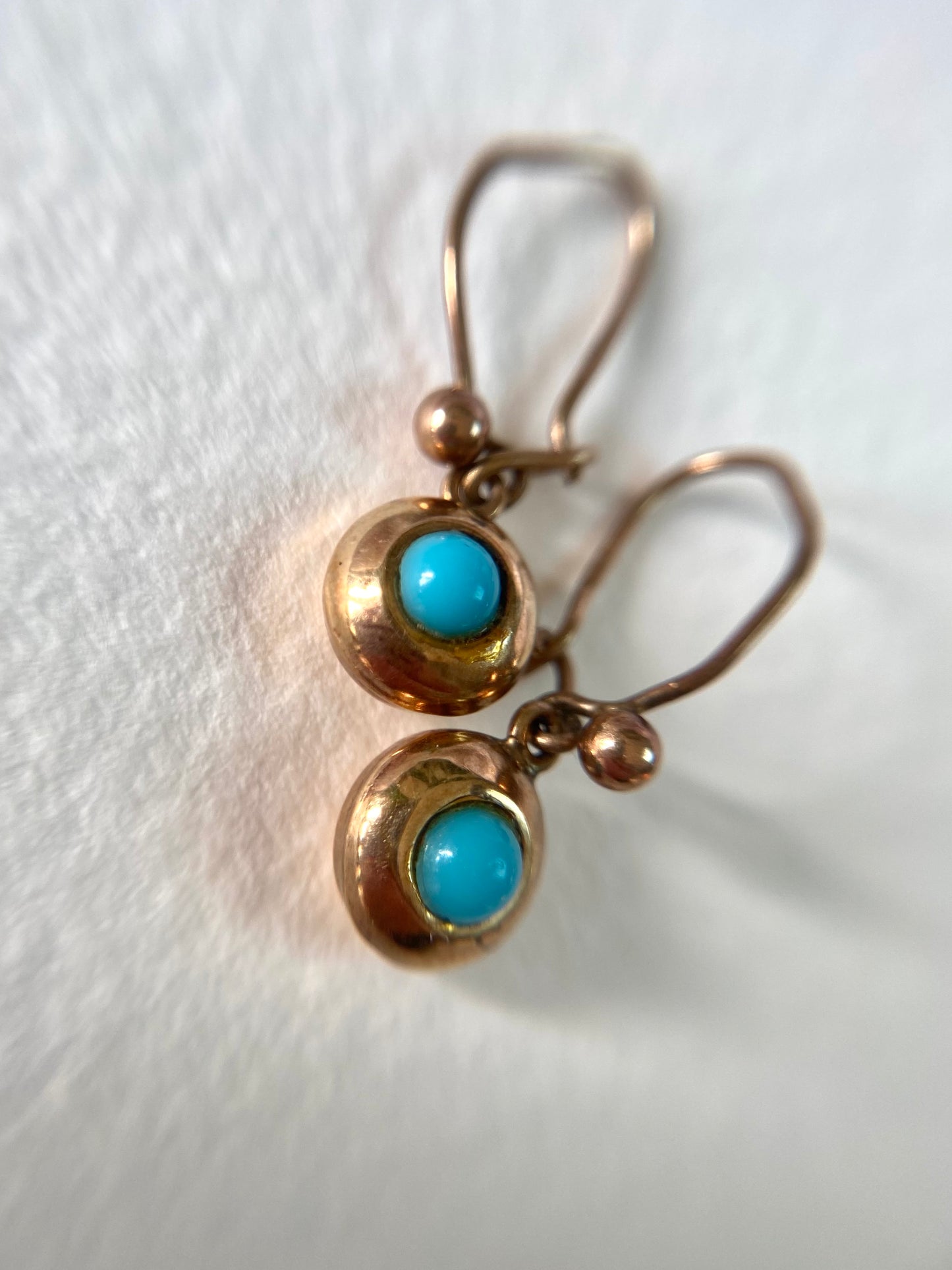 🌟 Vintage 9ct Gold Turquoise Earrings