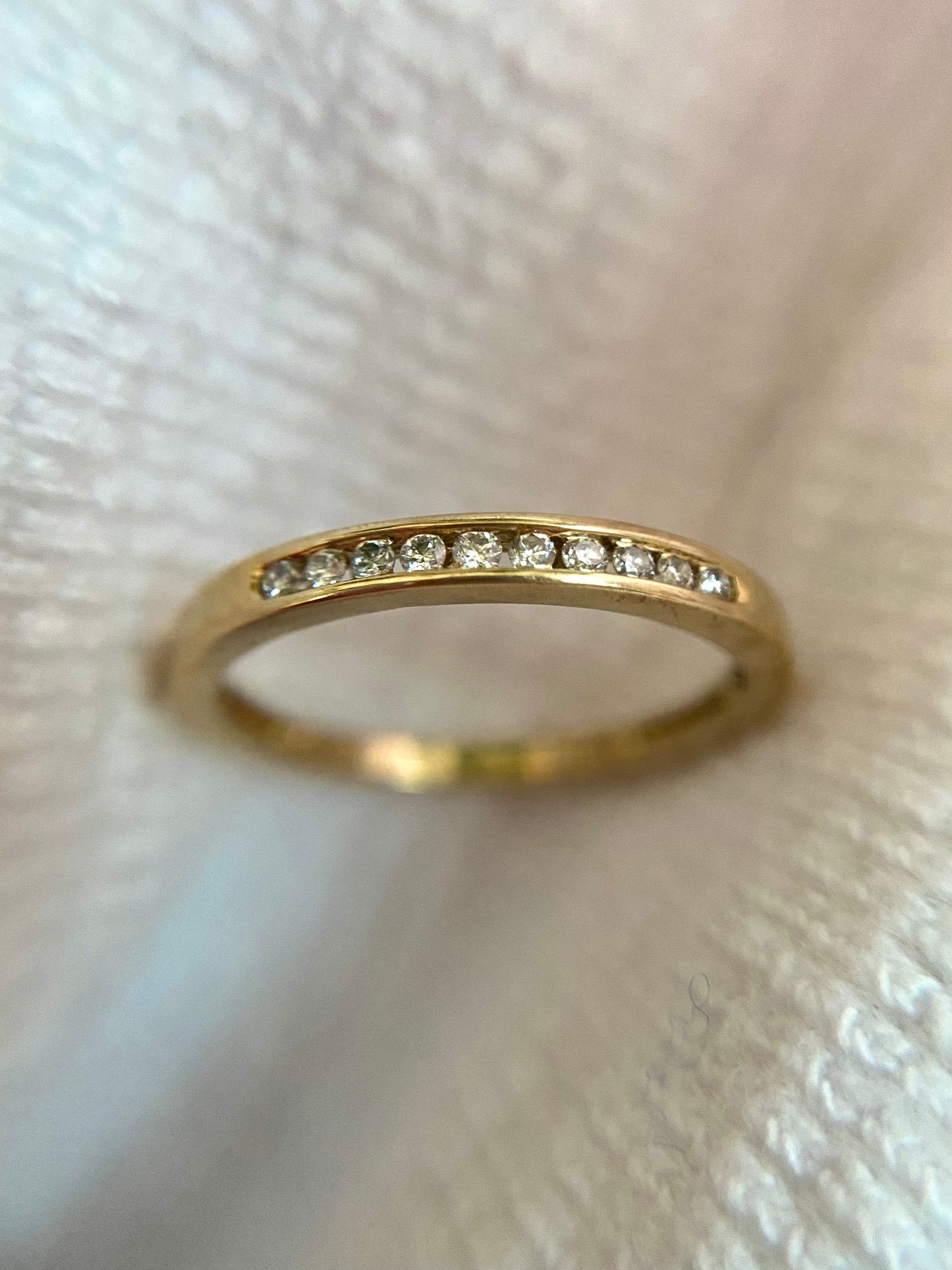 Vintage 9ct Gold Diamond Half Eternity Ring