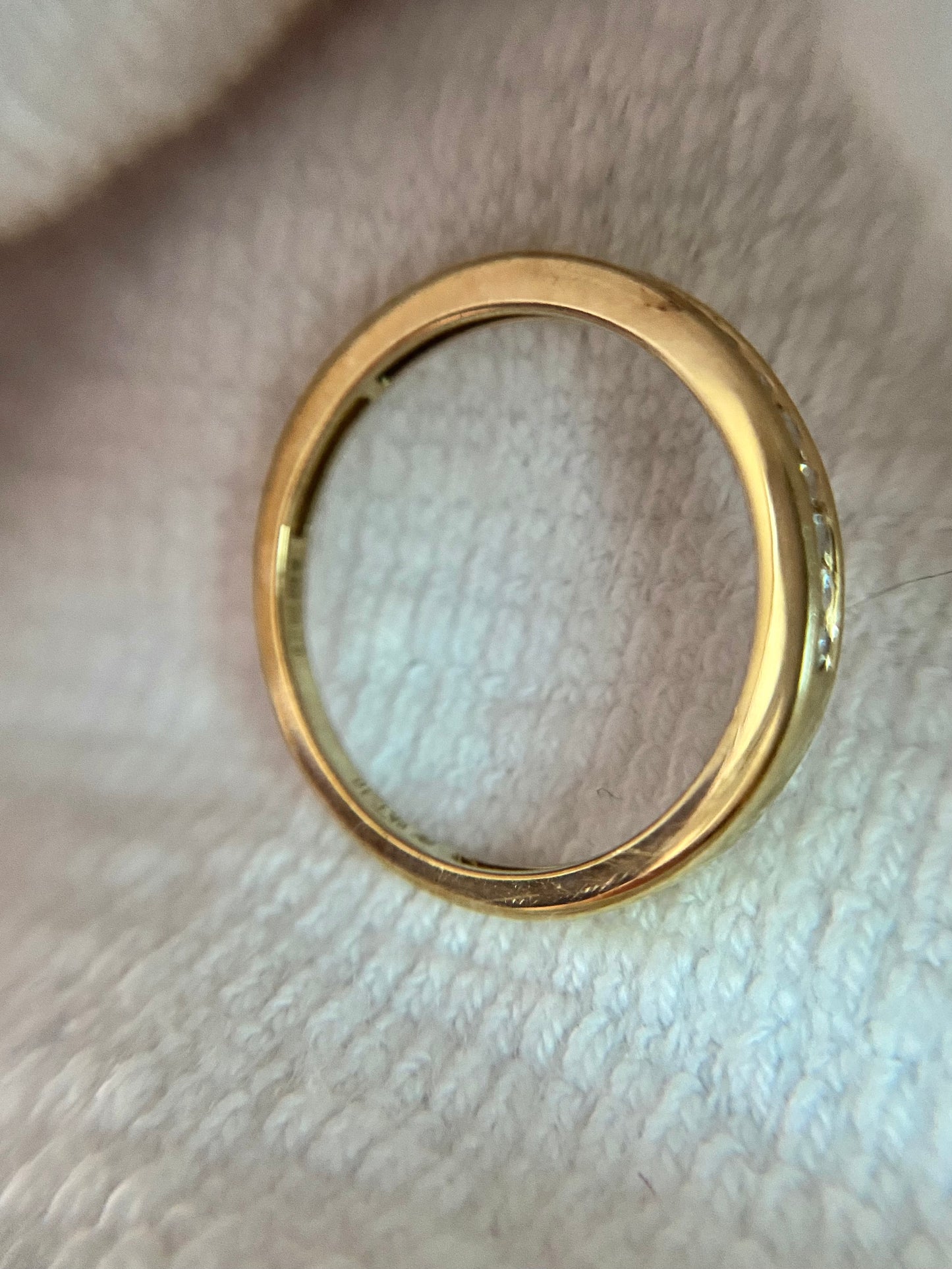 Vintage 9ct Gold Diamond Half Eternity Ring