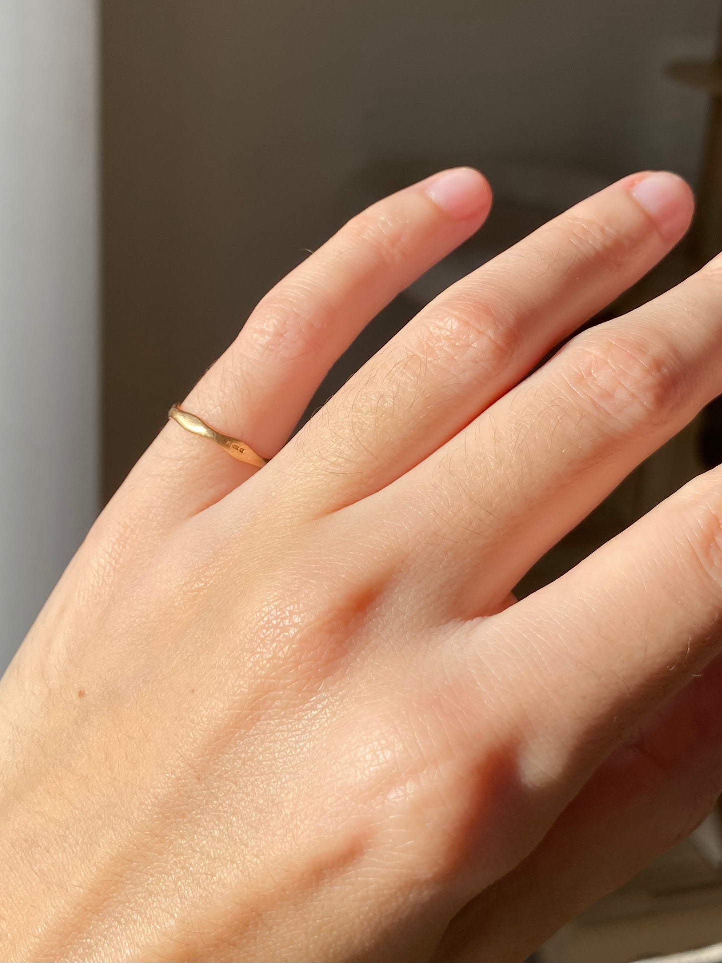 🌟 Vintage 9ct Gold 7 Sided Ring