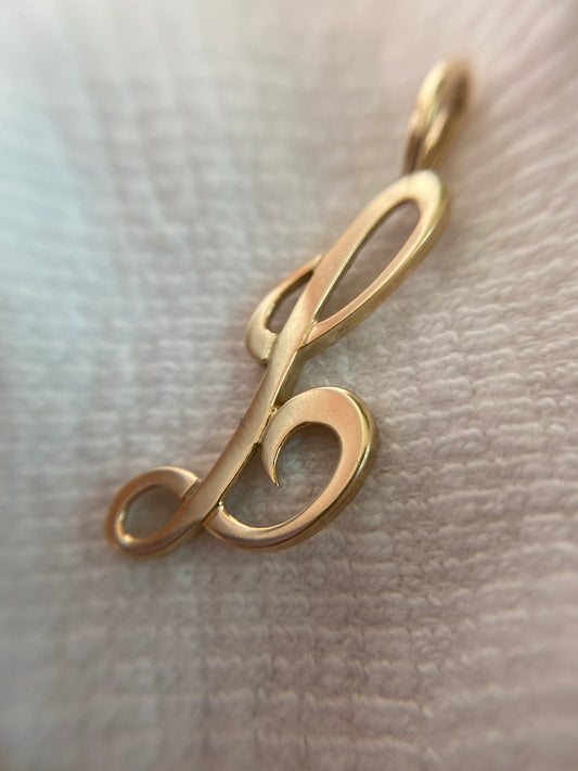 🌟 Preloved 9ct Gold Letter "L" Pendant