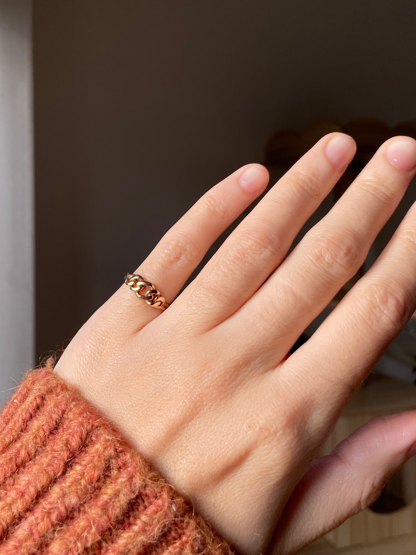 Vintage 9ct Gold Curb Ring