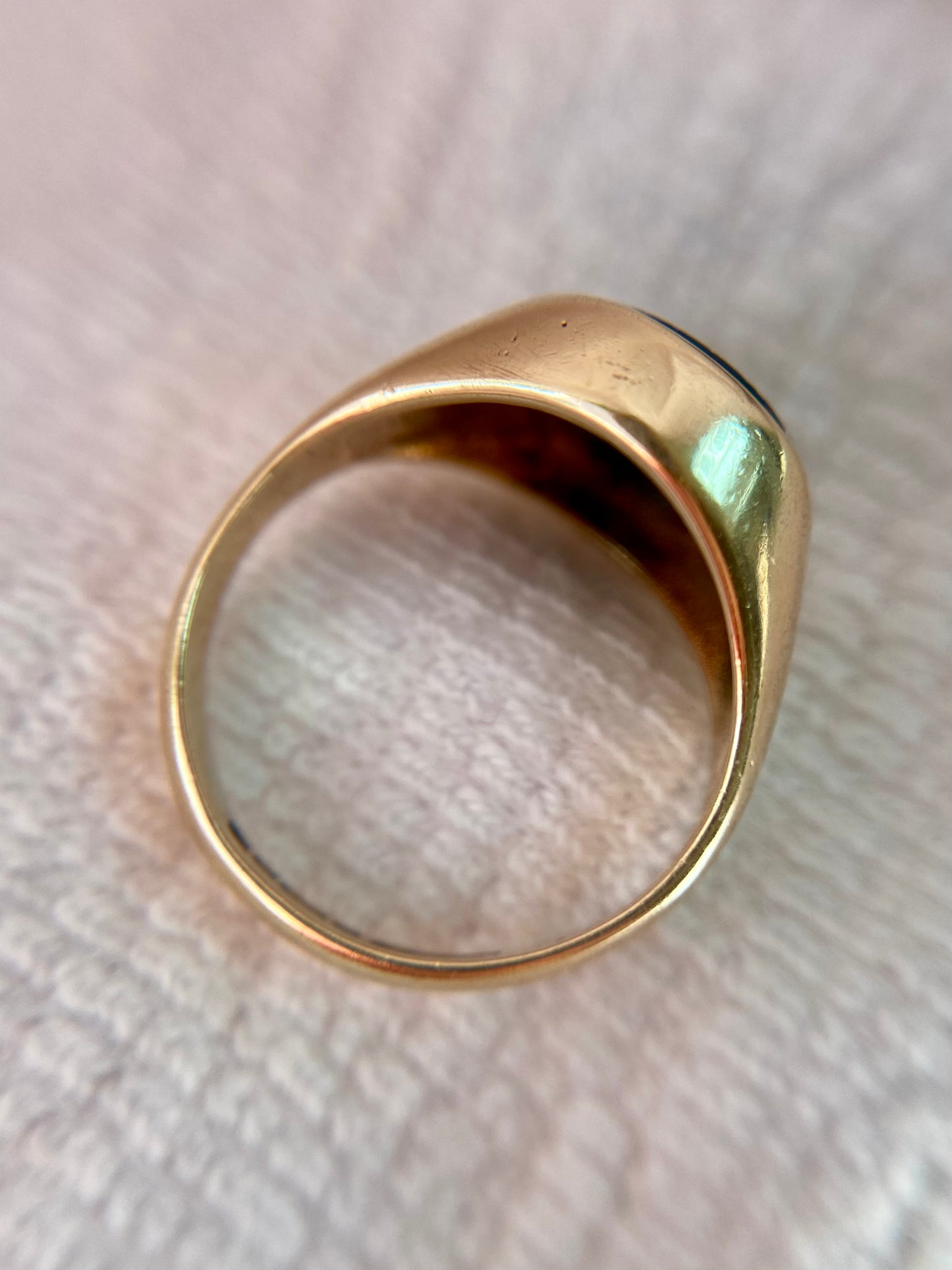 Vintage 9ct Gold Bloodstone Signet Ring