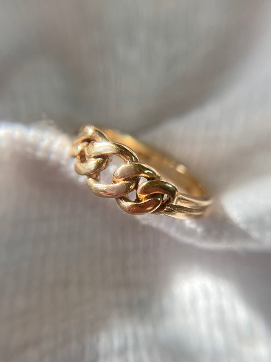 Vintage 9ct Gold Curb Ring
