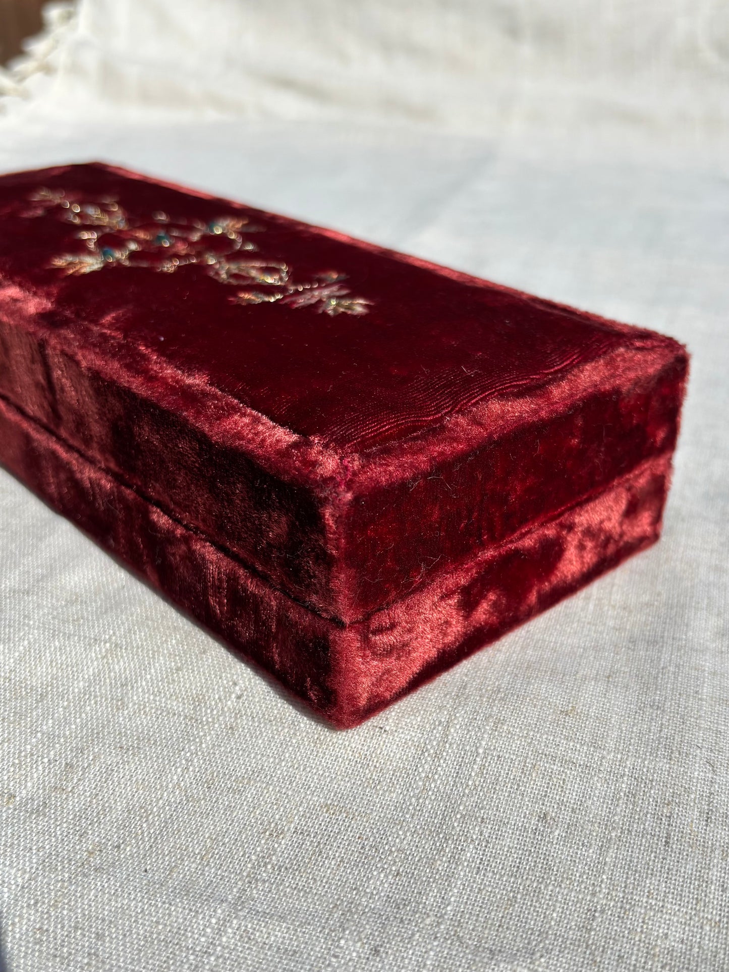 Velvet Jewellery Box | Up-cycled Vintage Box