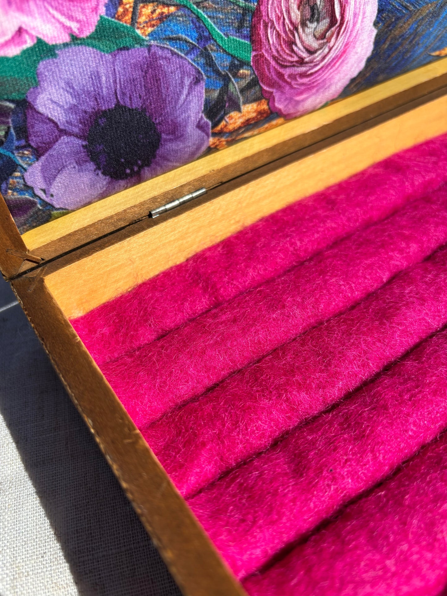 Carved Wooden Jewellery Box | Up-cycled Vintage Box