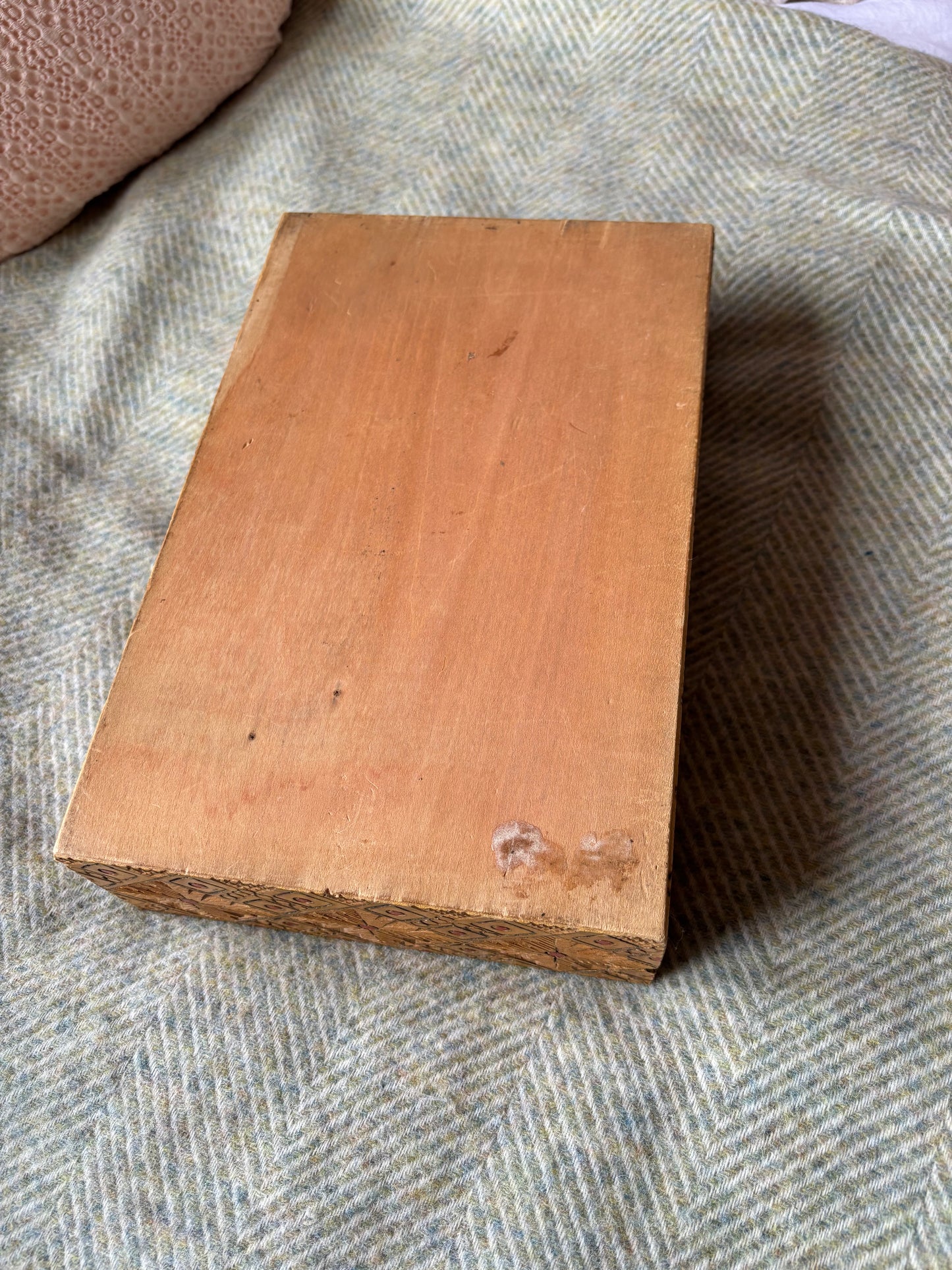 Carved Wooden Jewellery Box | Up-cycled Vintage Box