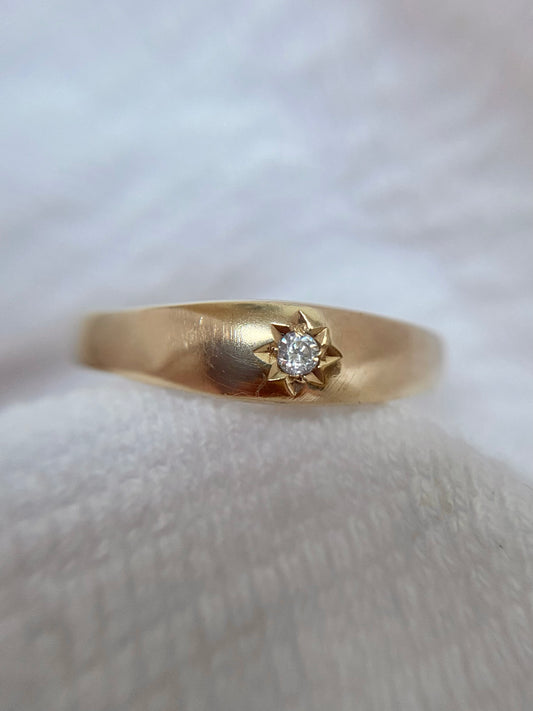 Vintage 9ct Gold Starburst Ring