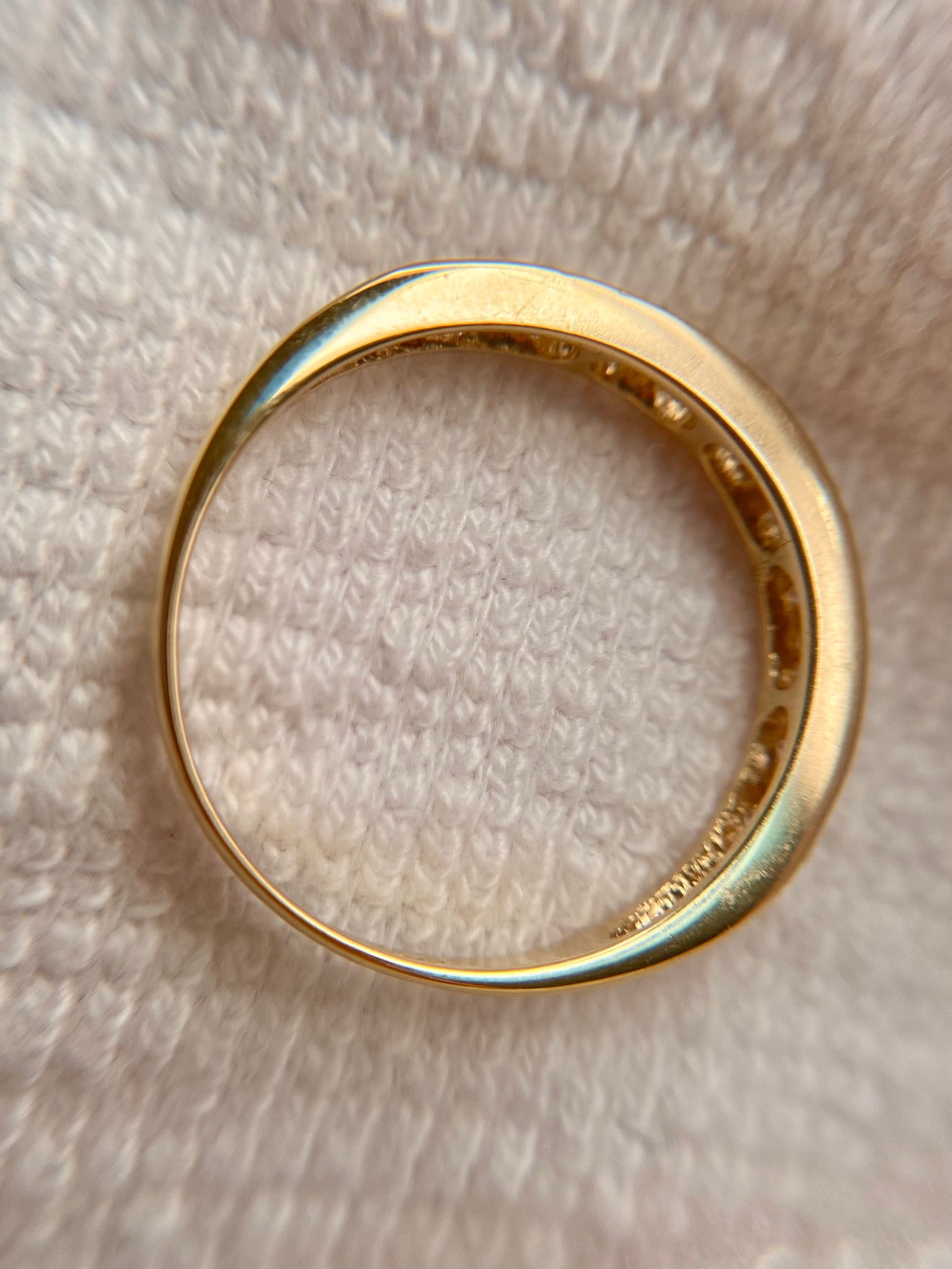 Vintage 9ct Gold CZ Half Eternity Ring