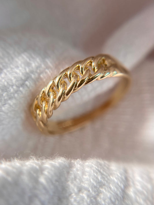 Vintage 9ct Gold Chain Ring