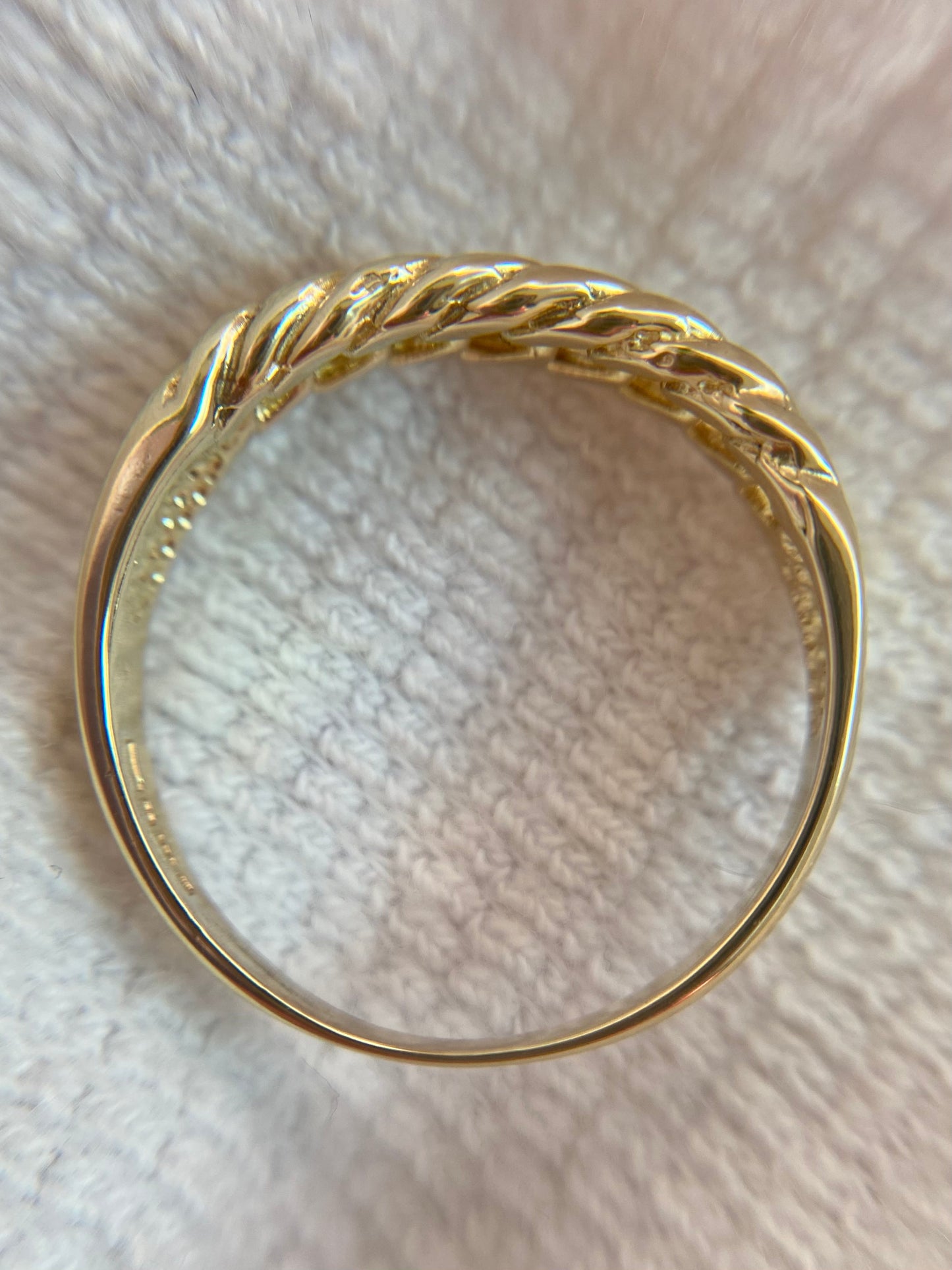 Vintage 9ct Gold Chain Ring