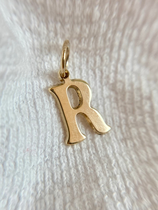 Preloved 9ct Gold Letter R Pendant