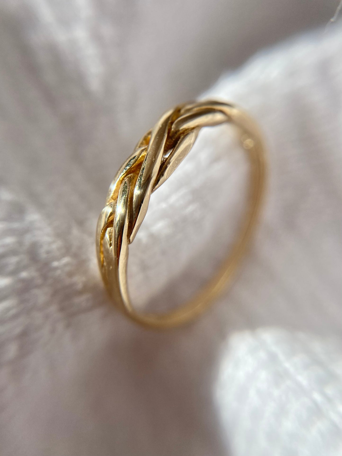 Vintage 9ct Gold Woven Ring
