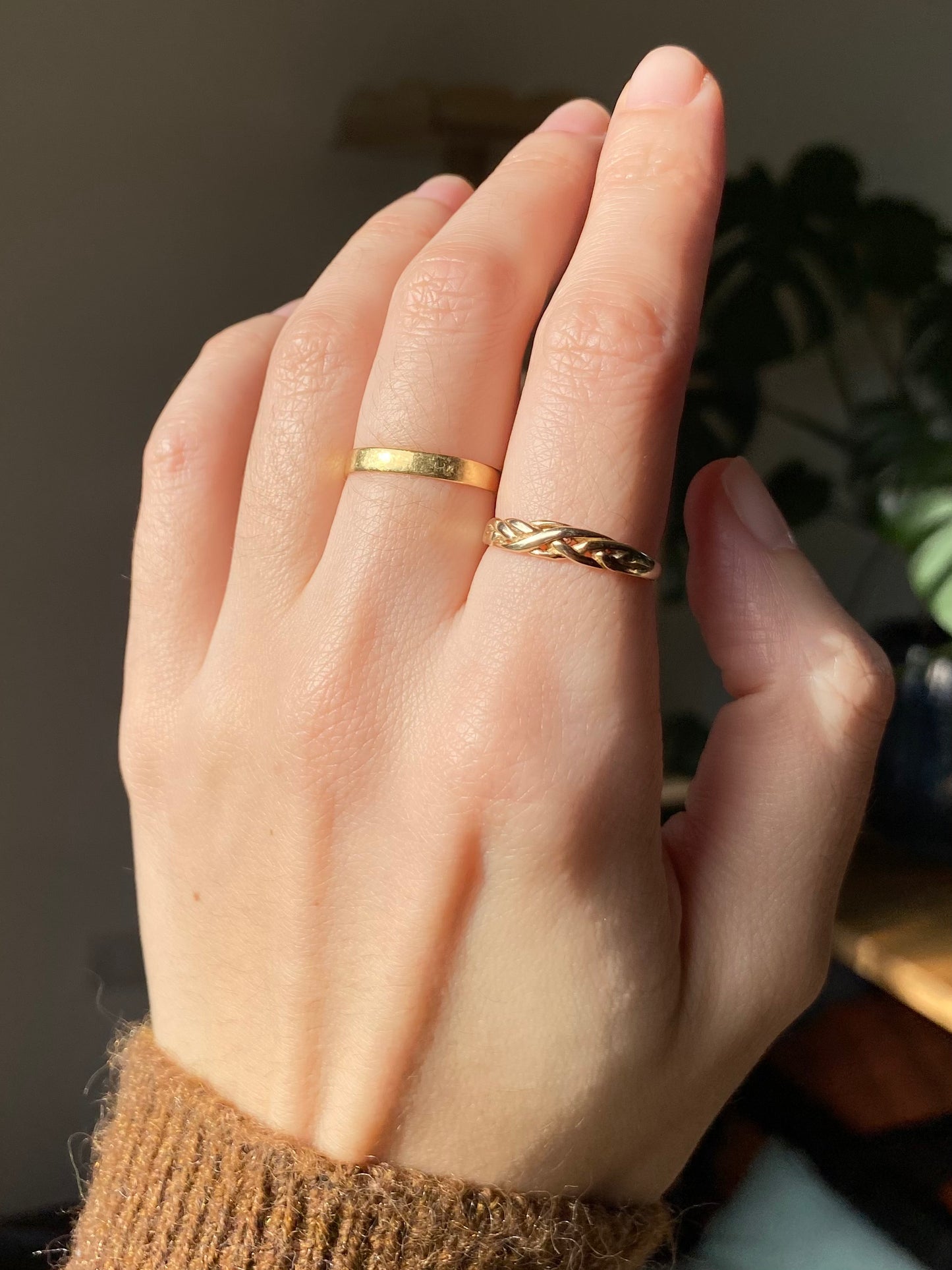 Vintage 9ct Gold Woven Ring