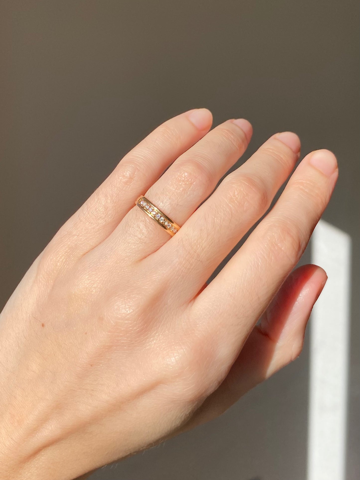 Vintage 18ct Gold Diamond Half Eternity Ring