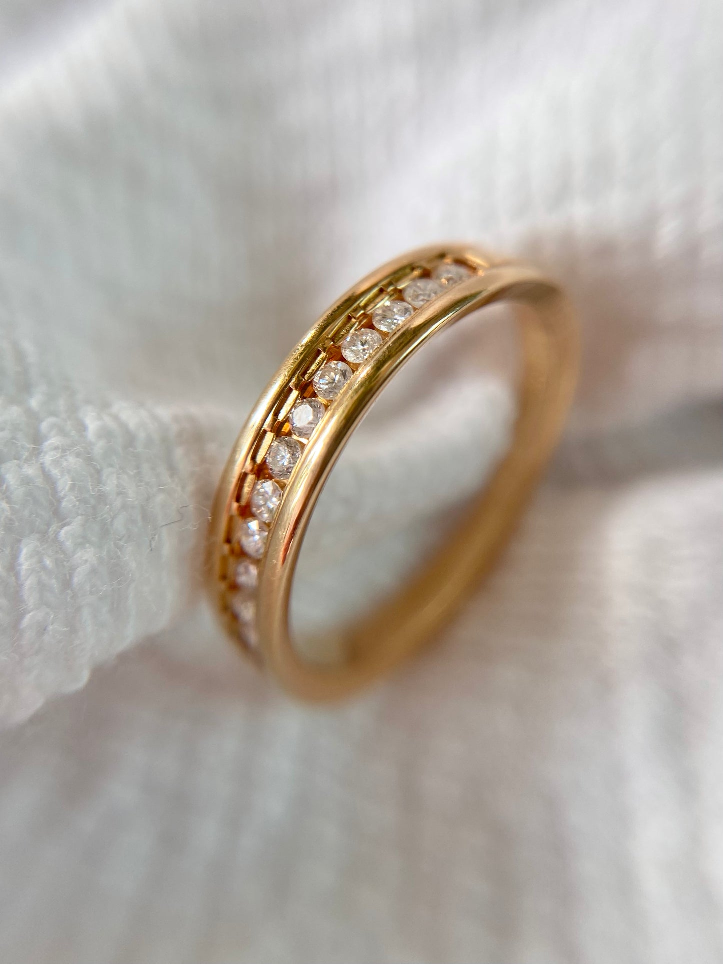 Vintage 18ct Gold Diamond Half Eternity Ring