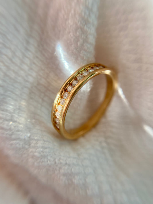 Vintage 18ct Gold Diamond Half Eternity Ring