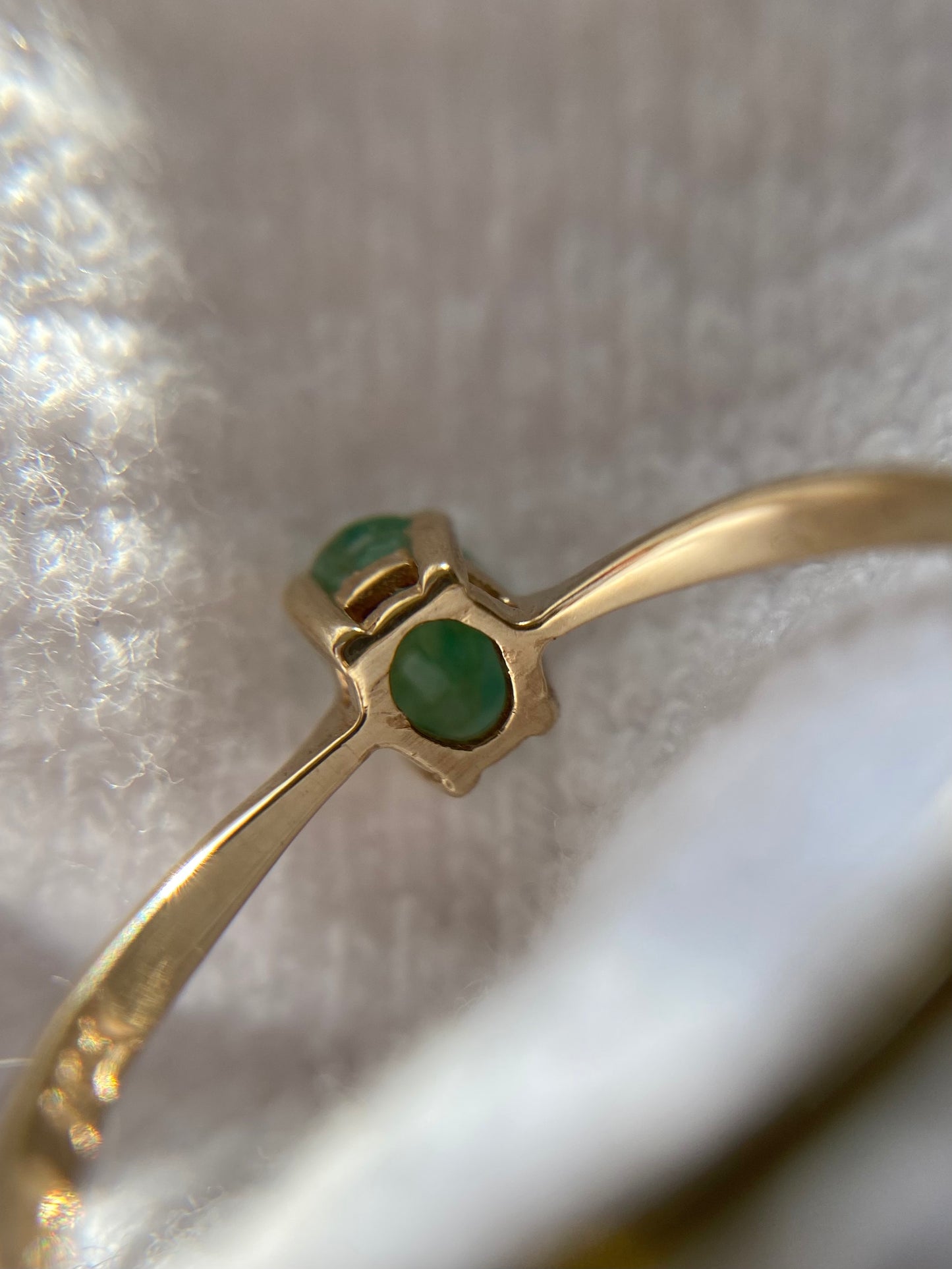 Vintage 9ct Gold Emerald Solitaire Ring