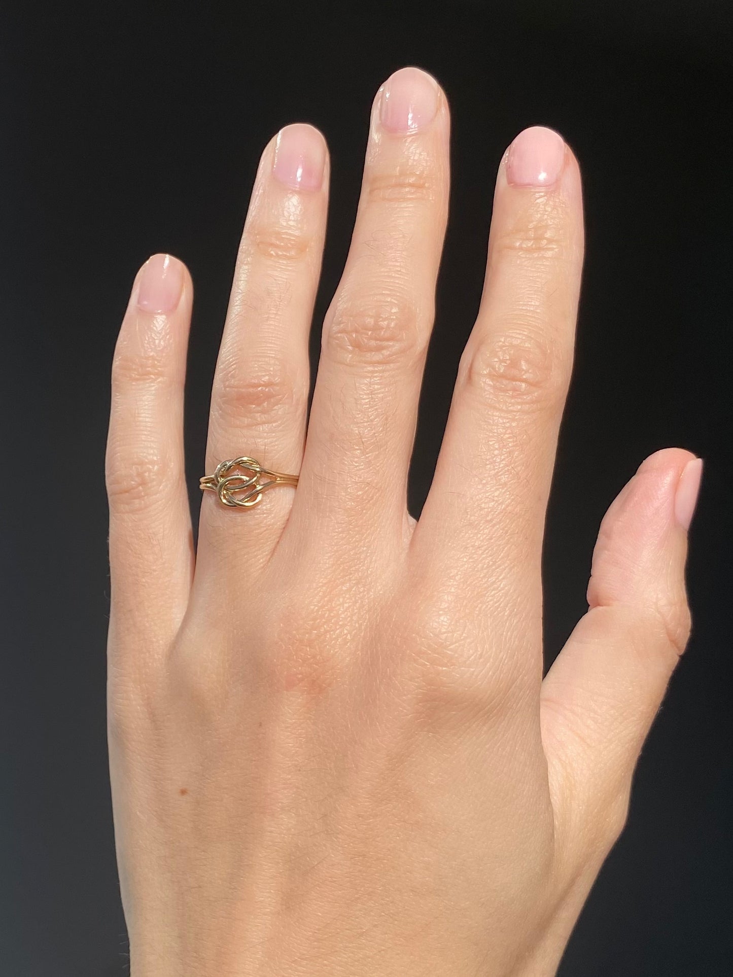 Vintage 9ct Gold Double Love Knot Ring