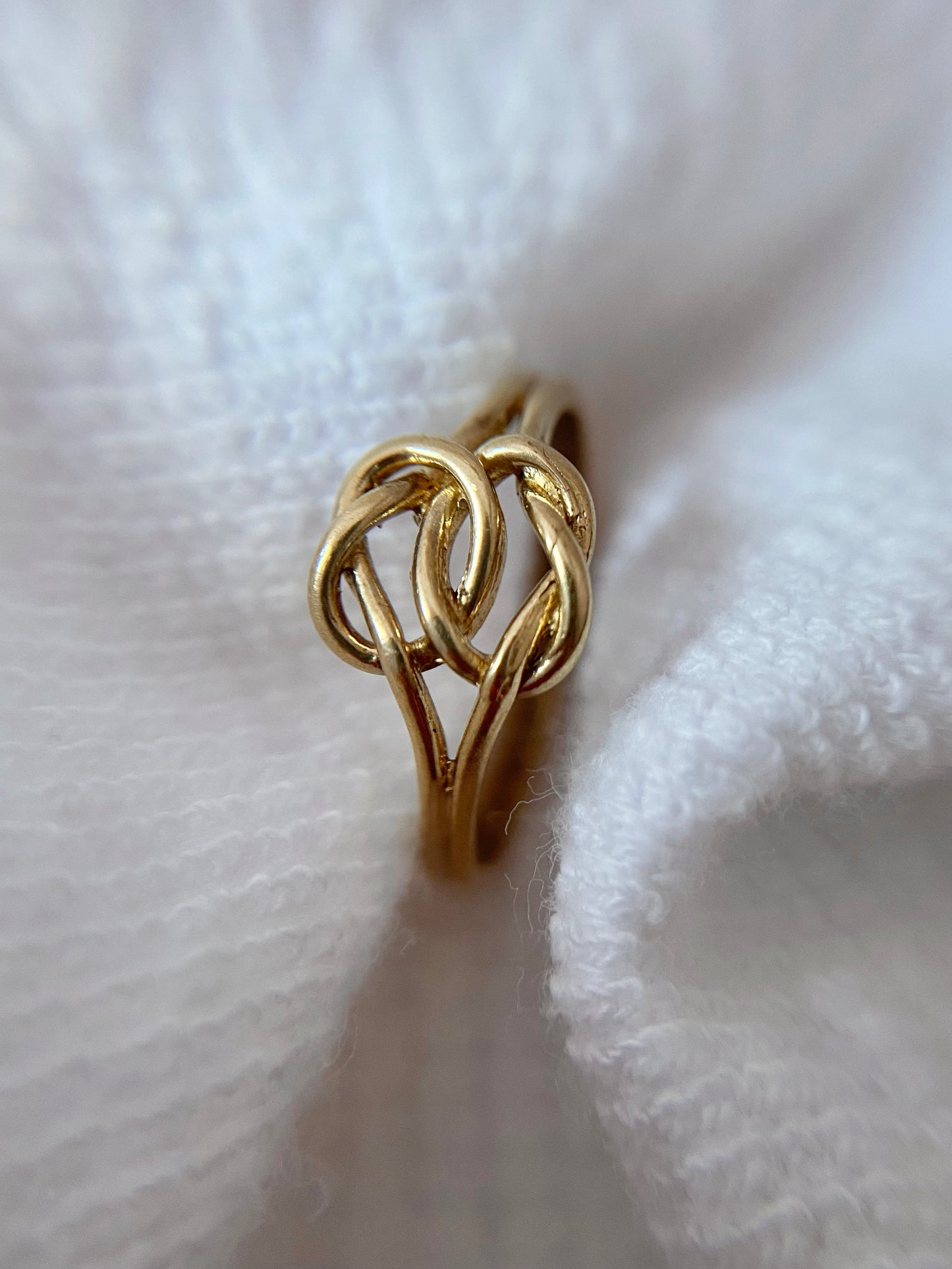 Vintage 9ct Gold Double Love Knot Ring