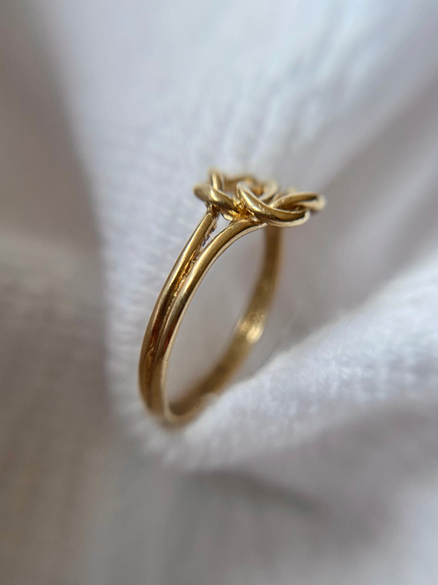 Vintage 9ct Gold Double Love Knot Ring