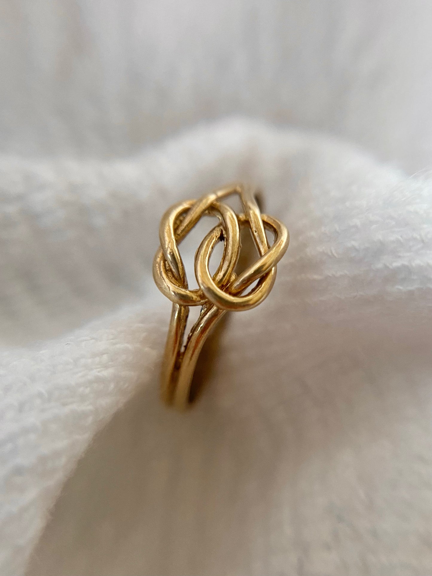 Vintage 9ct Gold Double Love Knot Ring