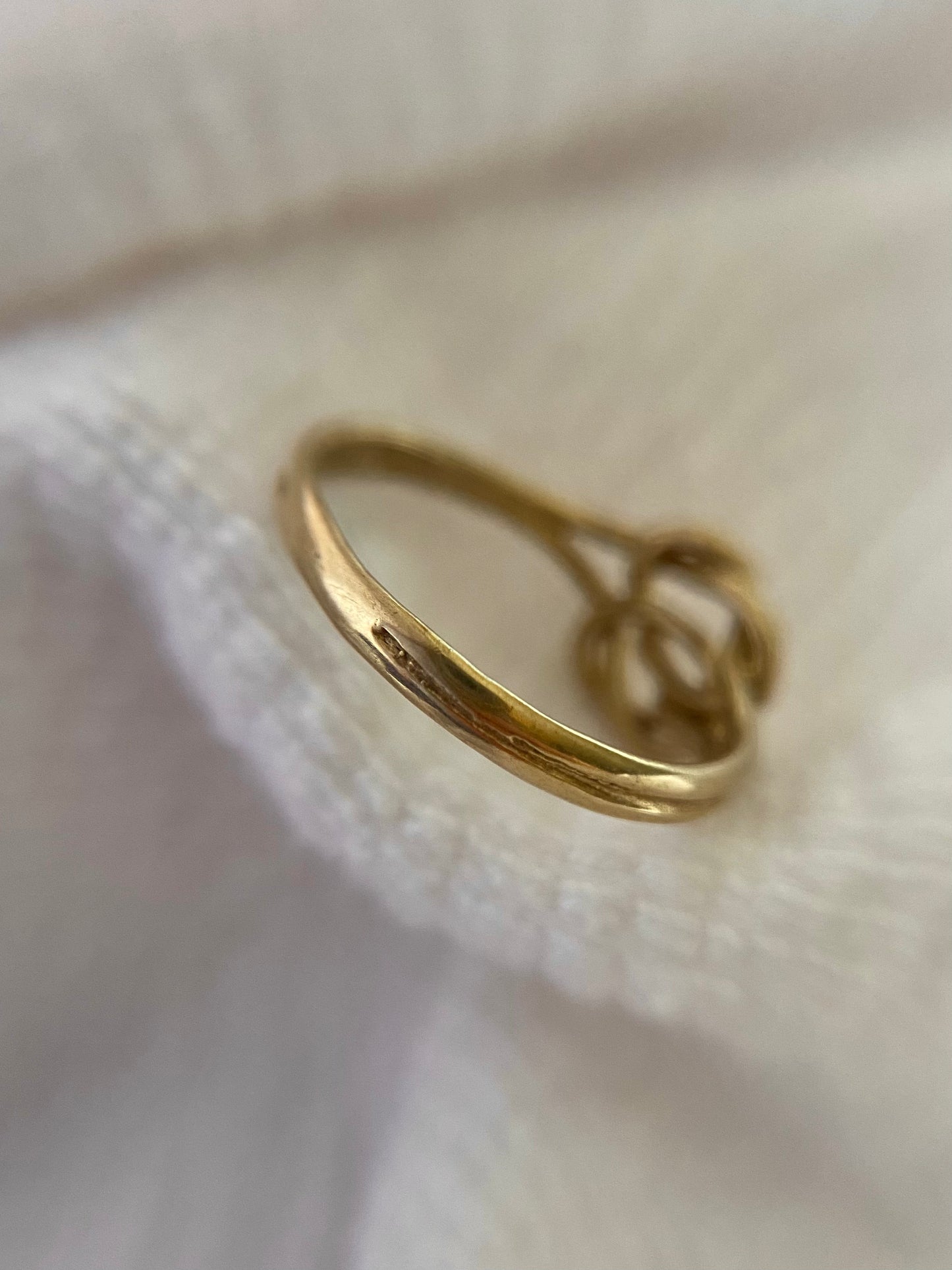 Vintage 9ct Gold Double Love Knot Ring