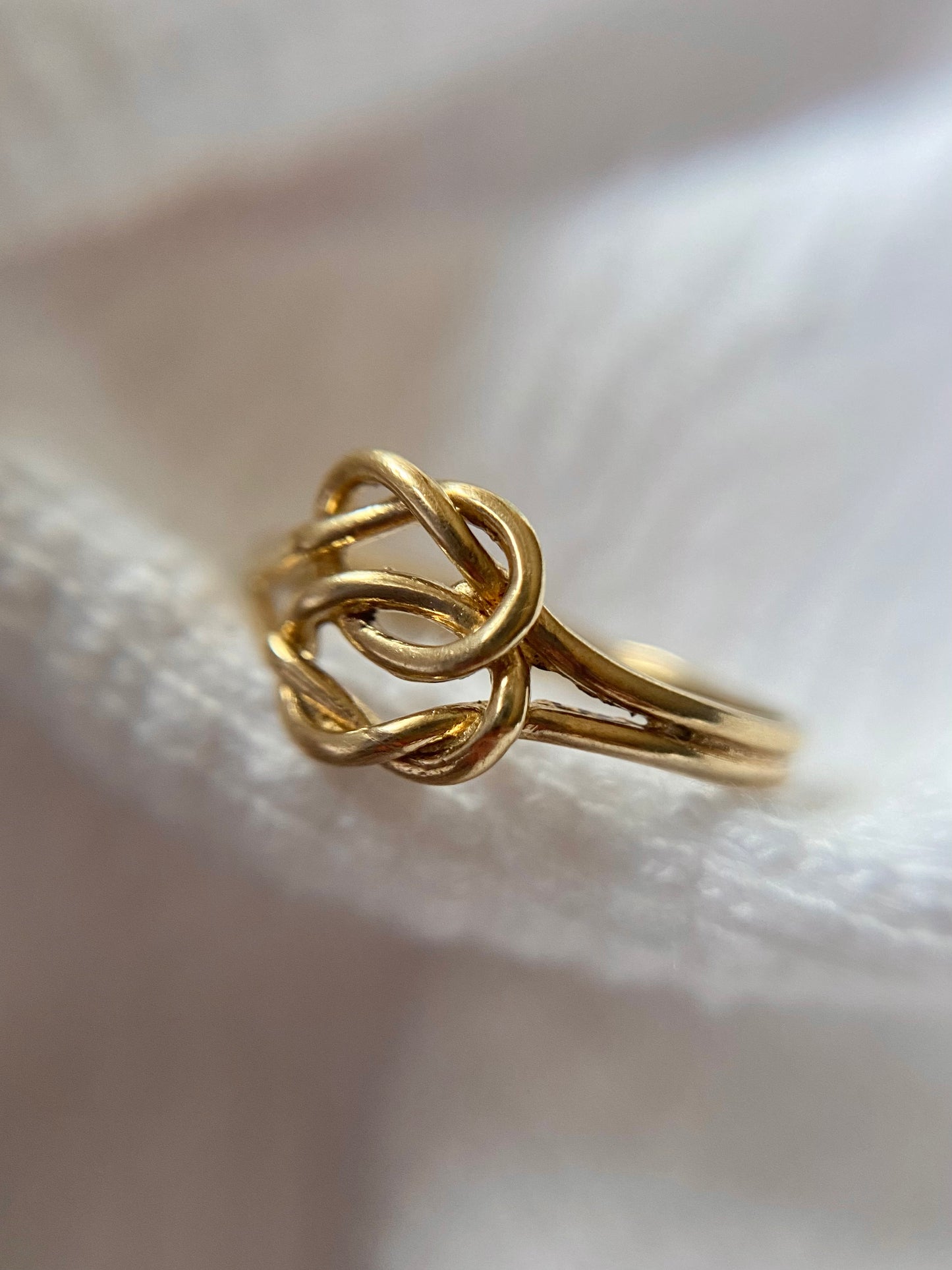 Vintage 9ct Gold Double Love Knot Ring