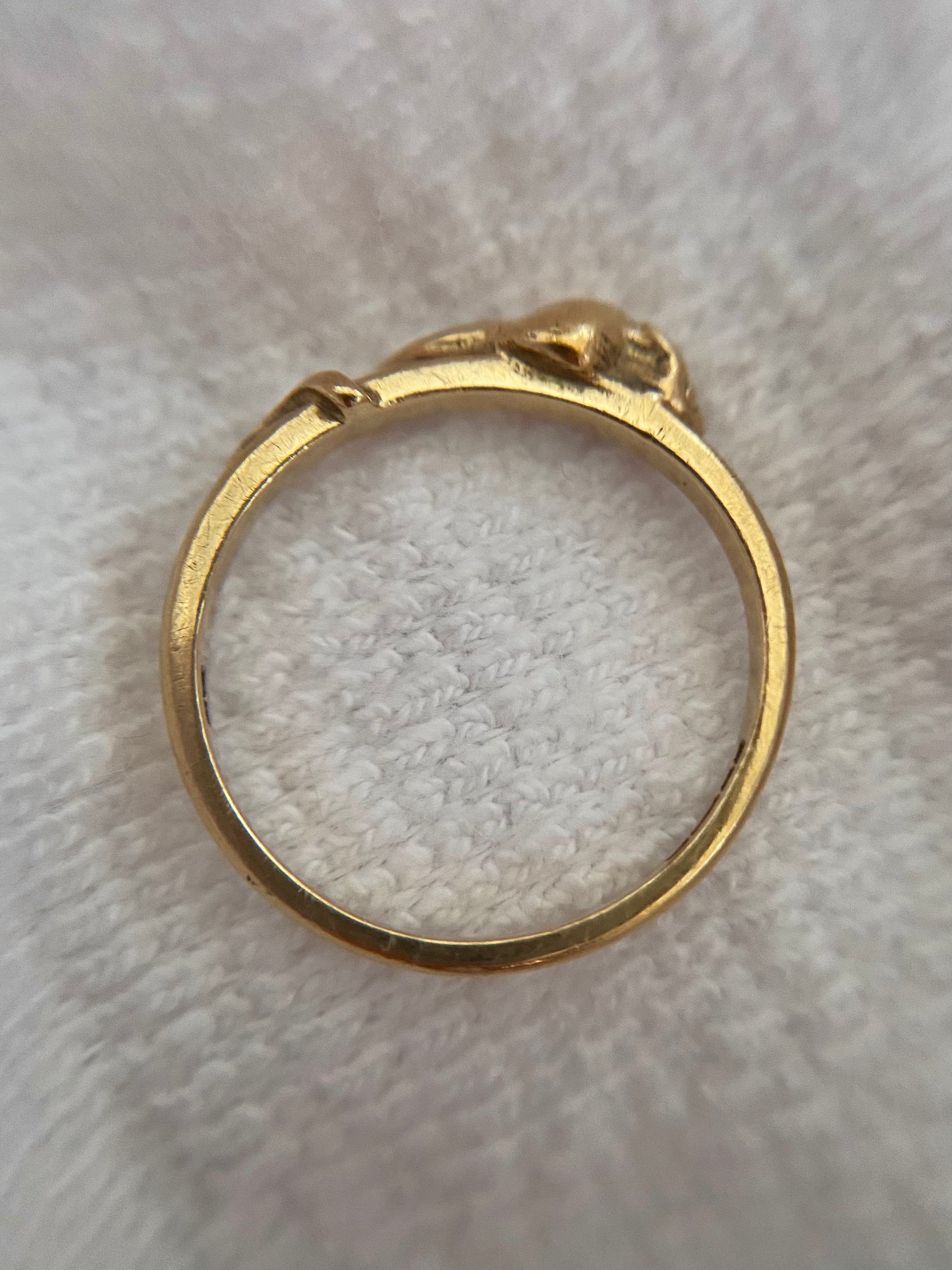 Vintage 9ct Gold Mouse Pinky Ring