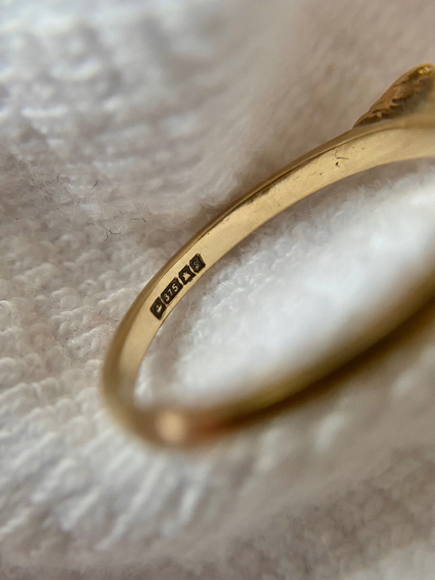 Vintage 9ct Gold Mouse Pinky Ring