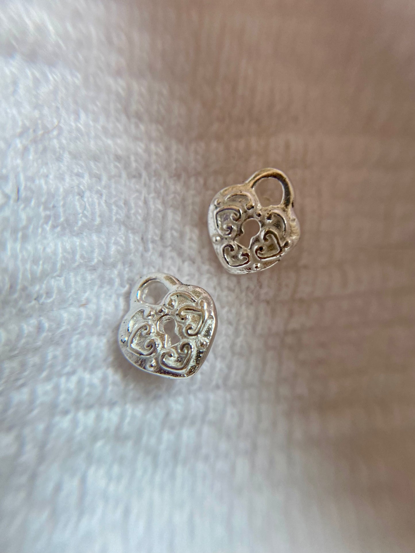 Preloved Silver Padlock Studs